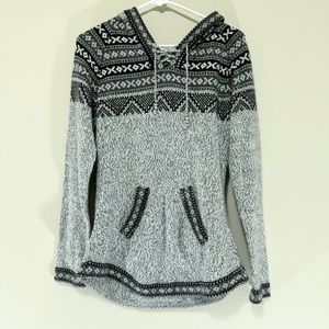 Artesian Alpaca Wool Blend Hooded Sweater Size M